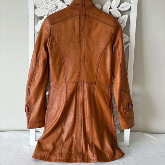 NWOT - De Nicola Light Brown Leather Jacket - Picture 8 of 13